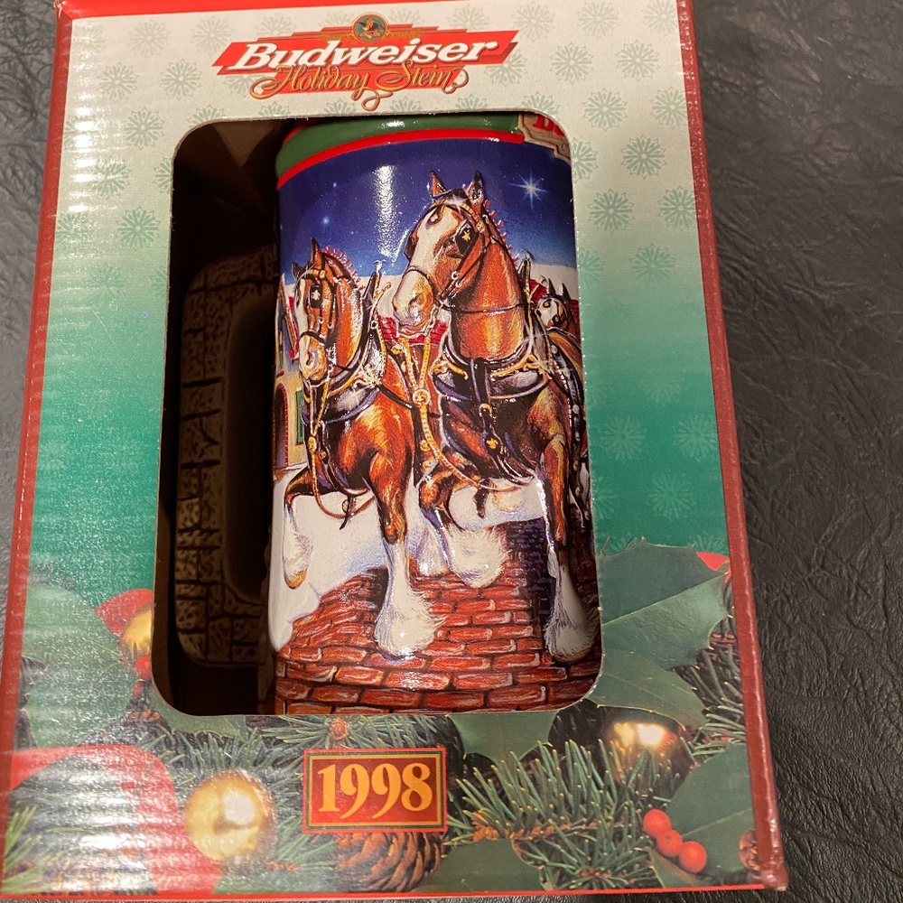 SPECIAL ISSUE VINTAGE CLYDESDALE STEIN, 1998 Budweiser Mug/Stein, new in box